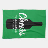 Serviette de cuisine personnalisée avec silhouette (Horizontal)