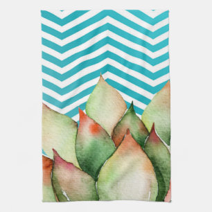 Serviette de cuisine personnalisée Boho Cactus Suc