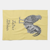 Serviette de cuisine personnalisée de coq de (Horizontal)