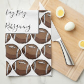 Serviette de cuisine personnalisée du football (Quart Plié)