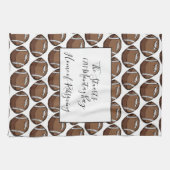 Serviette de cuisine personnalisée du football (Horizontal)