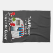 Serviette de cuisine personnalisée en camping (Horizontal)