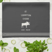 Serviette de cuisine personnalisée en orignal rust (Plié)