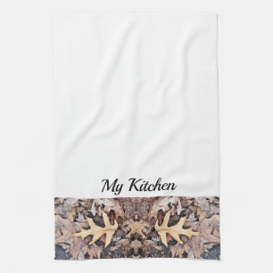 Serviette de cuisine personnalisée - Feuilles en c