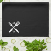 Serviette de cuisine personnalisée Grillmaster (Plié)