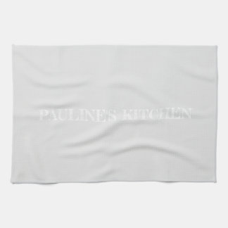 Serviette de cuisine personnalisée gris clair simp