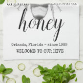 Serviette de cuisine personnalisée Honey Bee (Plié)