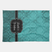 Serviette de cuisine personnalisée par noir (Horizontal)