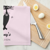 Serviette de cuisine personnalisée Retro Atomic Bl (Quart Plié)