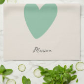 Serviette de cuisine personnalisée Seafoam Green M (Plié)