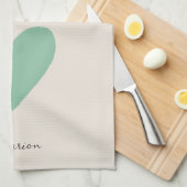 Serviette de cuisine personnalisée Seafoam Green M (Quart Plié)