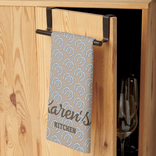 Serviette de cuisine personnalisée Western Horsesh (Pliage en tiers)