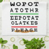 Serviette de cuisine Personnaliser Latkes Eye Char (Plié)