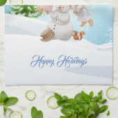 Serviette de cuisine Petits anges mignons et bonho (Plié)