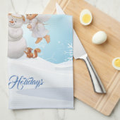 Serviette de cuisine Petits anges mignons et bonho (Quart Plié)