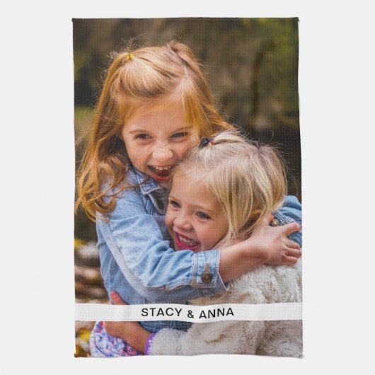 Serviette de cuisine Photo & Nom Modèle (Vertical)