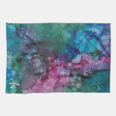 Serviette de cuisine "Pink-Blue Inkblot" (Horizontal)