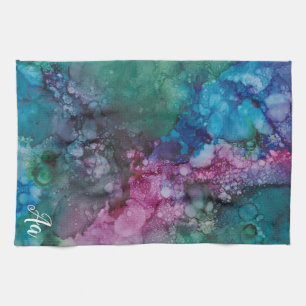 Serviette de cuisine "Pink-Blue Inkblot"