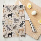 Serviette de cuisine Pitbull Paws and Bones (Quart Plié)