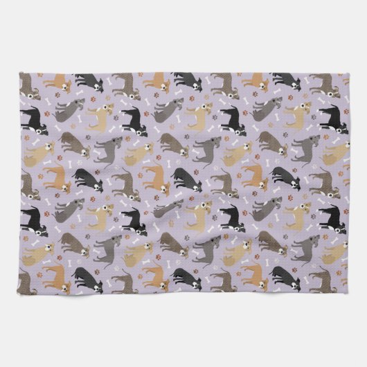 Serviette de cuisine Pitbull Paws and Bones (Horizontal)