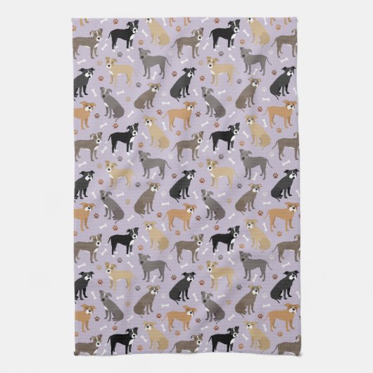 Serviette de cuisine Pitbull Paws and Bones (Vertical)