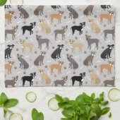 Serviette de cuisine Pitbull Paws and Bones (Plié)