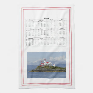 Serviette de cuisine pittoresque de calendrier du