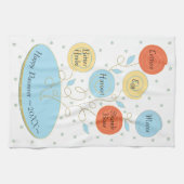 Serviette de cuisine "Plaque de séder de Pâques" (Horizontal)