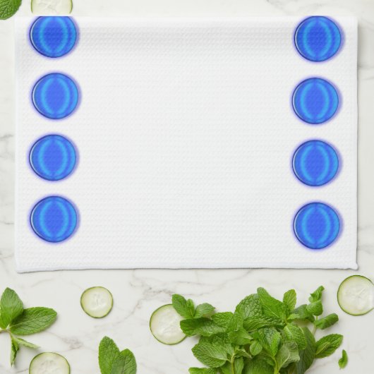 Serviette de cuisine - Points bleus (Plié)