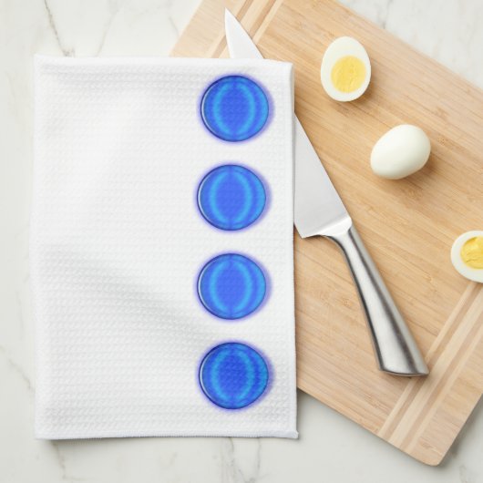 Serviette de cuisine - Points bleus (Quart Plié)