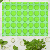 Serviette de cuisine - Points verts sur Arrière - (Plié)