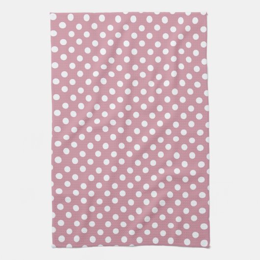 Serviette de cuisine pois rose croustillante (Vertical)