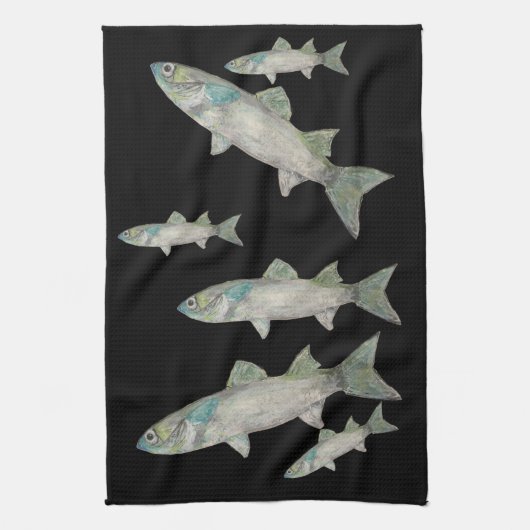 Serviette de cuisine poisson (Vertical)