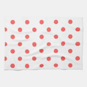 Serviette de cuisine Polka blanche et rouge (Horizontal)