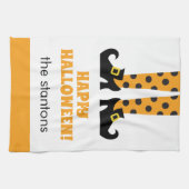 Serviette de cuisine Polka Dot Halloween Witch (Horizontal)