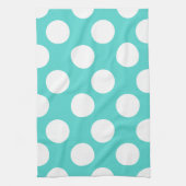 Serviette de cuisine Polka Dot Turquoise et blanch (Vertical)