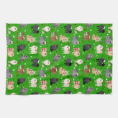 Serviette de cuisine Poméraniens de Noël (Horizontal)