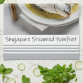 Serviette de cuisine Pomfret vapeur Singapour (Plié)