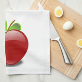 Serviette de cuisine Pomme Rouge (Quart Plié)
