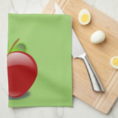 Serviette de cuisine Pomme Rouge (Quart Plié)