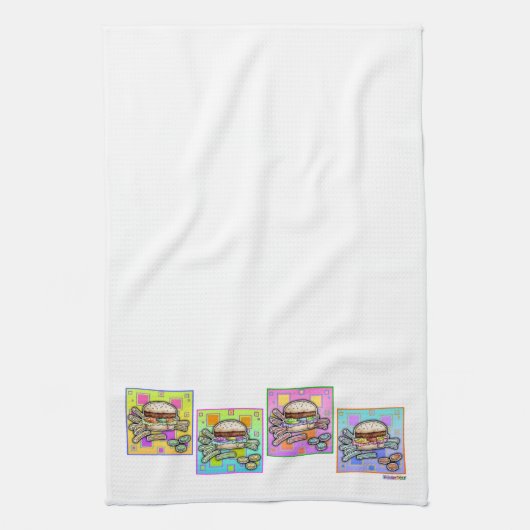 SERVIETTE DE CUISINE Pop Art HAMBURGER (Vertical)