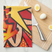 Serviette de cuisine pop dans le style d'une bande (Quart Plié)