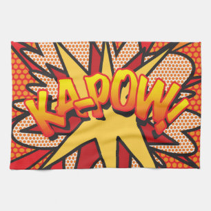 Serviette de cuisine pop dans le style d'une bande
