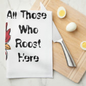 Serviette De Cuisine Poulet Bénir Tous Ceux Qui (Quart Plié)