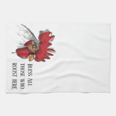 Serviette De Cuisine Poulet Bénir Tous Ceux Qui (Horizontal)