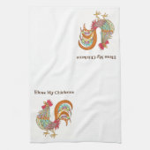 Serviette de cuisine - Poulet fantaisiste (Vertical)