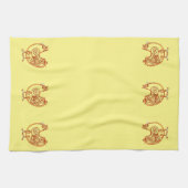 Serviette de cuisine - Poulets de linge de cuivre (Horizontal)