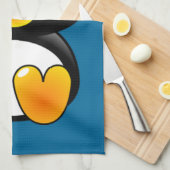 serviette de cuisine pour bébé pingouin (Quart Plié)