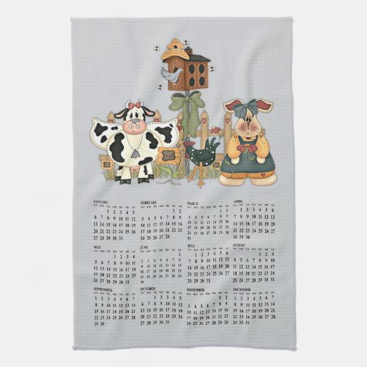 serviette de cuisine pour calandre à la ferme (Vertical)