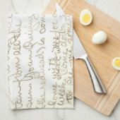 Serviette de cuisine pour carte postale (Quart Plié)